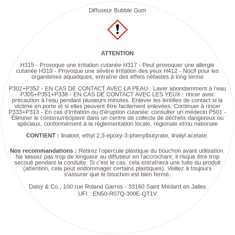 Diffuseur Bubble Gum