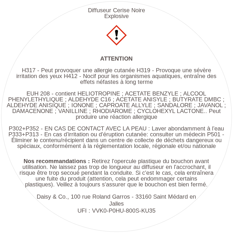 Diffuseur Cerise Noire Explosive