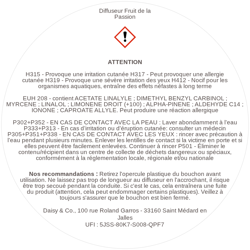 Diffuseur Fruit de la Passion