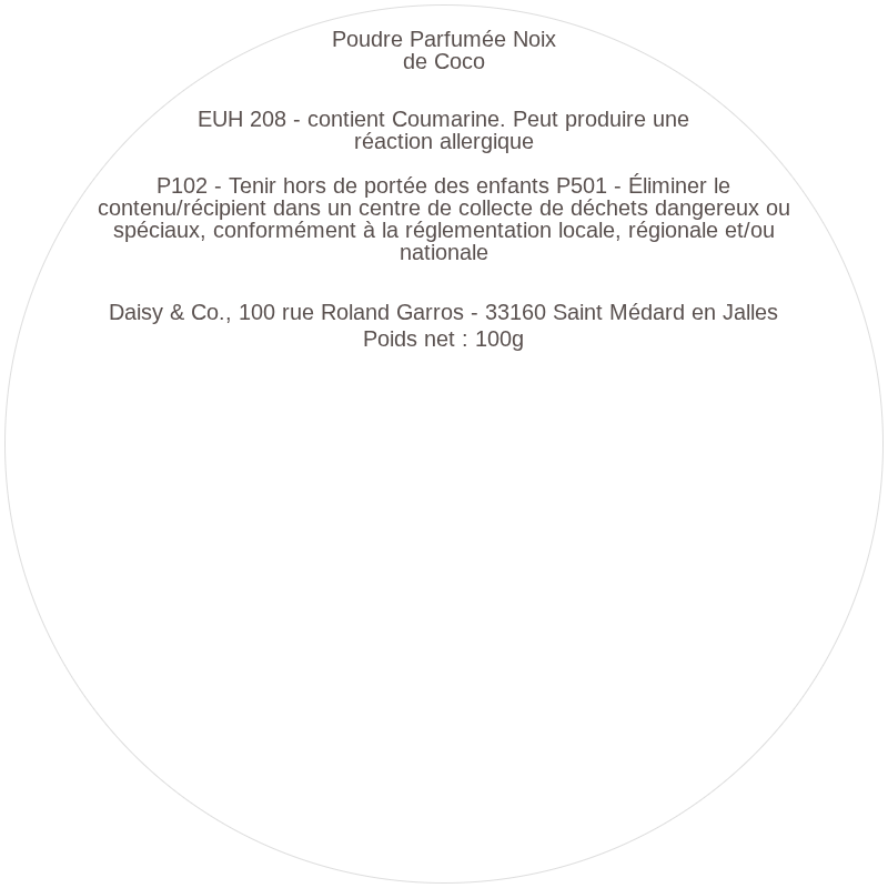 Poudre Parfumée Noix de Coco