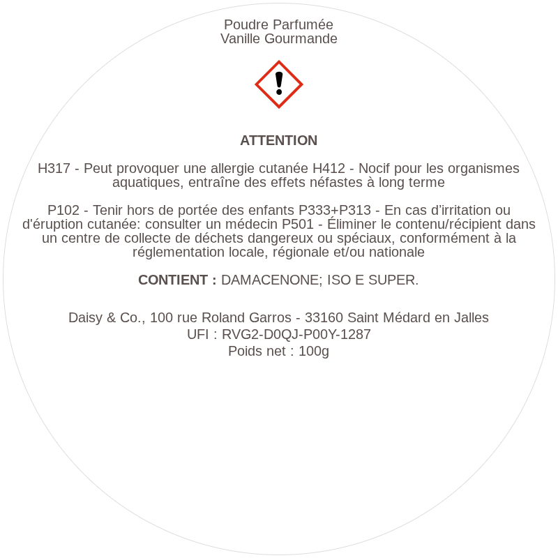 Poudre Parfumée Vanille Gourmande
