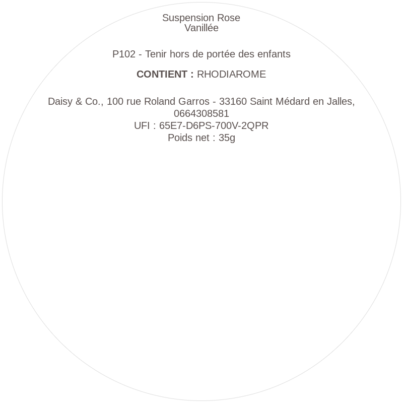 Suspension Rose Vanillée